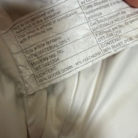 Lululemon Down For It All Jacket White Grey Women Size 6 Puffer Running Coat - Picture 8 of 8